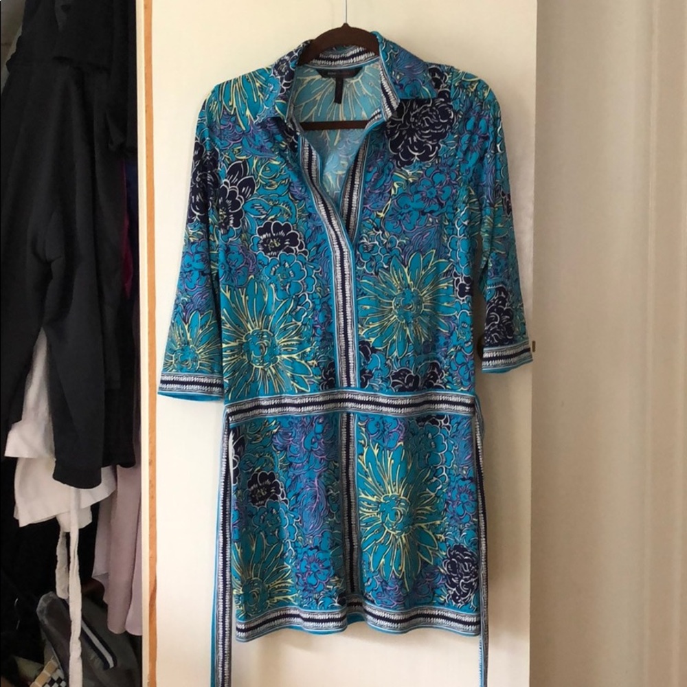 BCBG drop waist 60’s pattern dress.